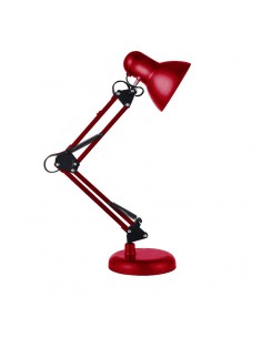 LAMPARA ESCRITORIO CLASSIC E27 DOBLE BRAZO ROJO