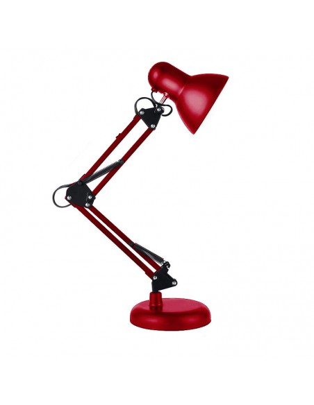 LAMPARA ESCRITORIO CLASSIC E27 DOBLE BRAZO ROJO