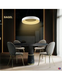 COLGANTE LED BAGEL 40W 3000K DIMMER 45CM BLANCO ALUMINIO 2