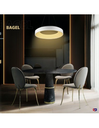 COLGANTE LED BAGEL 80W 3000K DIMMER 80CM BLANCO...