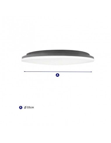 PLAFON LED MOON 55W DIMMERIZABLE CALIDO 3000K...