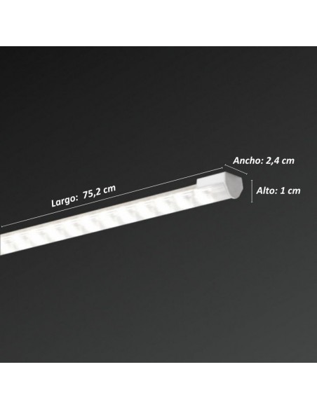 REGLETA BAJO ALACENA LED POLICARBONATO 8W LUZ FRIA 75CM
