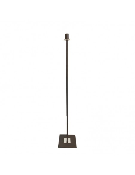 LAMPARA DE PIE CAÑO CUADRADO MARRON SIN PANTALLA