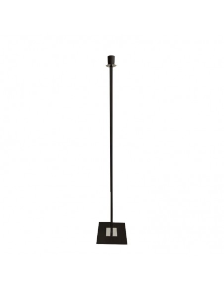 LAMPARA DE PIE CAÑO CUADRADO NEGRO SIN PANTALLA