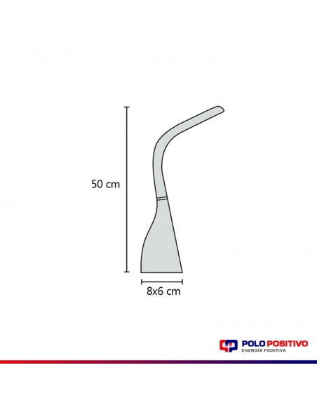 LAMPARA DE MESA BOSTON USB LED 9W BLANCO 3 INTENS CLOCK