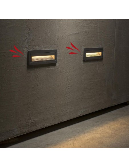 APLIQUE EMBUTIR PARED LED BRISA H 5W GRIS 3000K