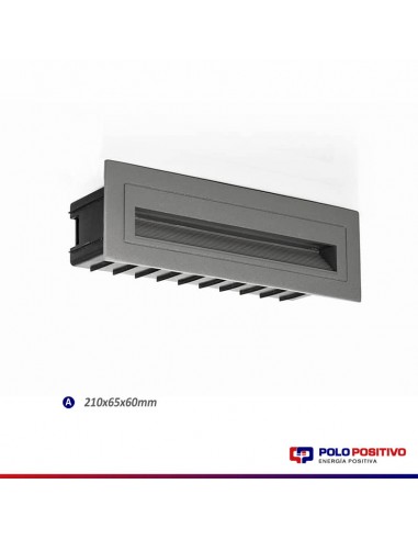 APLIQUE EMBUTIR PARED LED BRISA H 5W GRIS 3000K