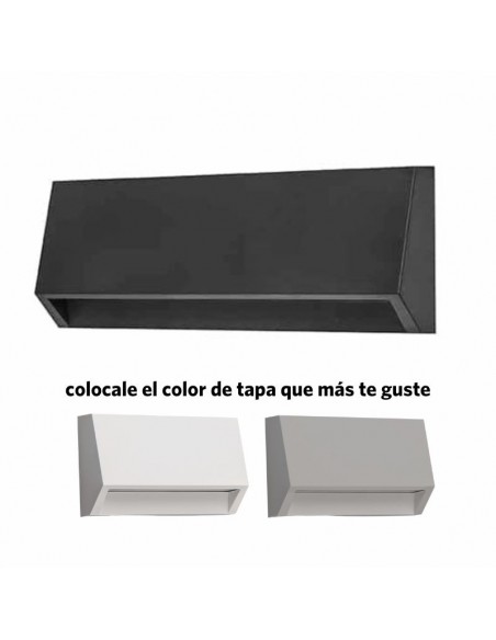 APLIQUE EXTERIOR LED GROVE 3,7W NG/BL/GRIS LUZ CALIDA