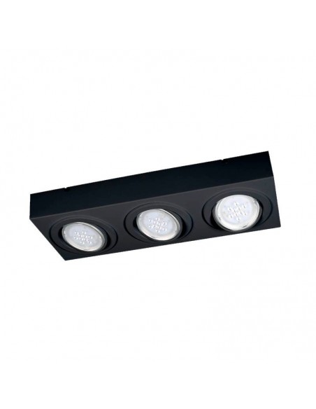 PLAFON LAGUNA 3 LUCES AR111 NEGRO