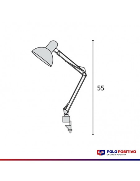 LAMPARA ESCRITORIO CLASSIC E27 NEGRO C/MORZA