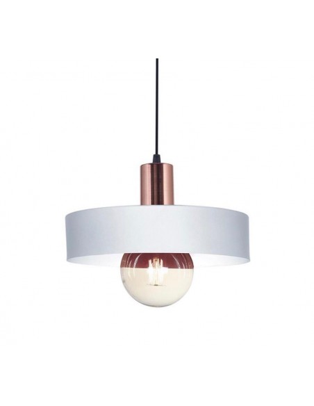 COLGANTE BALCARCE 1 LUZ 40CM E27 BLANCO COBRE