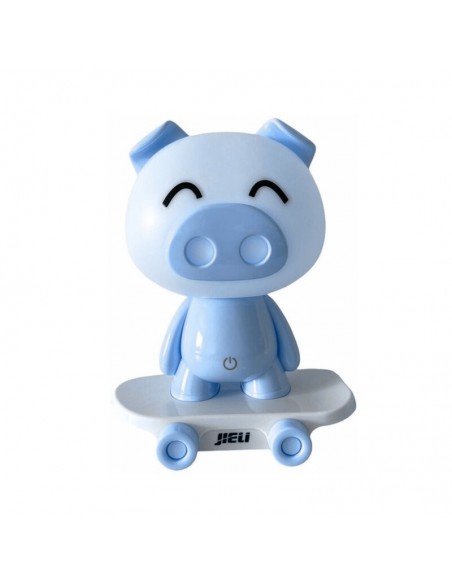 VELADOR USB PATINETA CHANCHO CELESTE