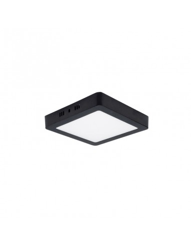 PLAFON LED CUADRADO NEGRO 12W LUZ FRIA