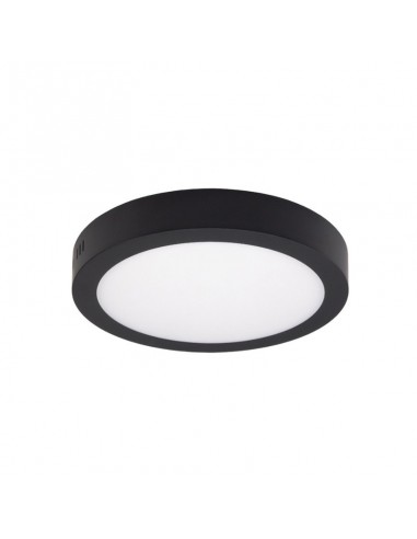 PLAFON LED REDONDO NEGRO 18W  LUZ CALIDA