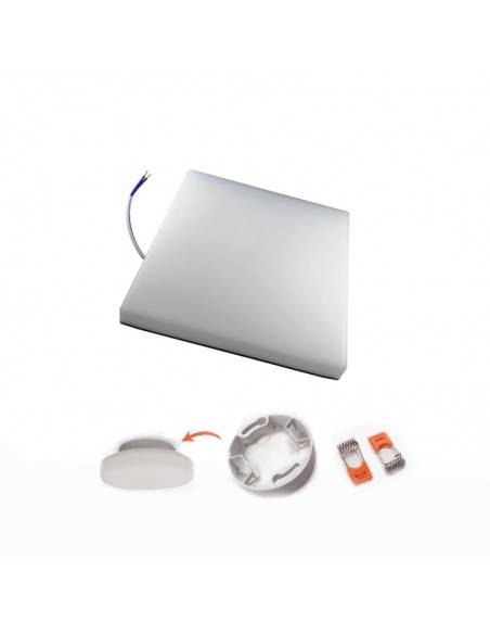 PLAFON APLICAR O SEMI EMBUTIR REDONDO 10W 8CM LUZ CALIDA