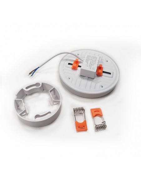 PLAFON APLICAR O SEMI EMBUTIR REDONDO 10W 8CM LUZ CALIDA