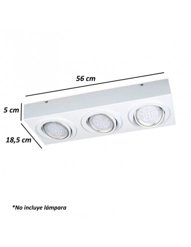 PLAFON LAGUNA 3 LUCES AR111 BLANCO
