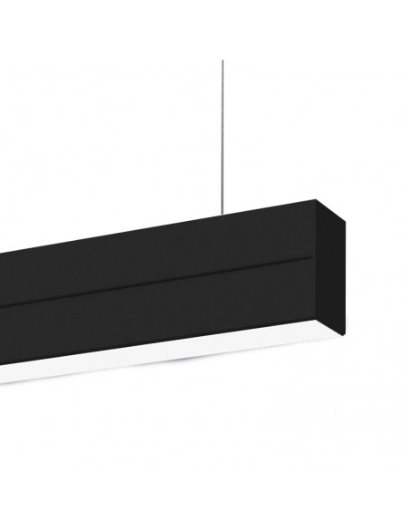 LISTON LED TIMBER P/ 2 TUBO LED NEGRO 1240X56X90