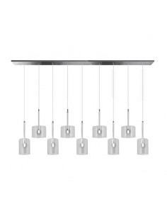 COLGANTE IMPERIO COMBINADO 9 LUCES G9 TRANSPARENTE