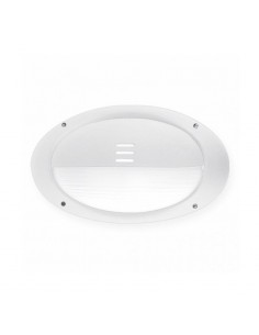 TORTUGA OVAL POLIPROPILENO C/ VISERA ARO ALTO BLANCO E27