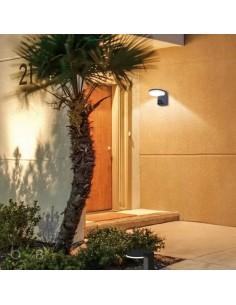 APLIQUE EXTERIOR LED P 12W GRIS 3000K IP65 LUZ CALIDA 2