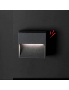 APLIQUE EXTERIOR LED WALK Q 6W GRIS 3000K IP54 LUZ CALIDA 2
