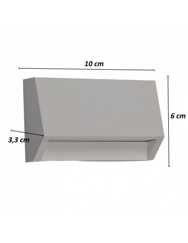 APLIQUE EXTERIOR LED GROVE 1,5W NG /BL/GRIS LUZ...