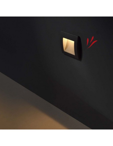 APLIQUE EMBUTIR PARED LED VK-FACE 3W GRIS 3000K