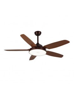 VENTILADOR TECHO 5 PAL SAT MARRON