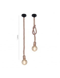 COLGANTE SOGA 1 LUZ 1,2 MTS E27 2
