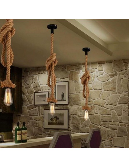 COLGANTE SOGA 1 LUZ 1,2 MTS E27