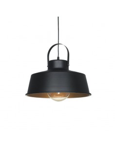COLGANTE RODEO CHAPA 1 LUZ E27 NEGRO