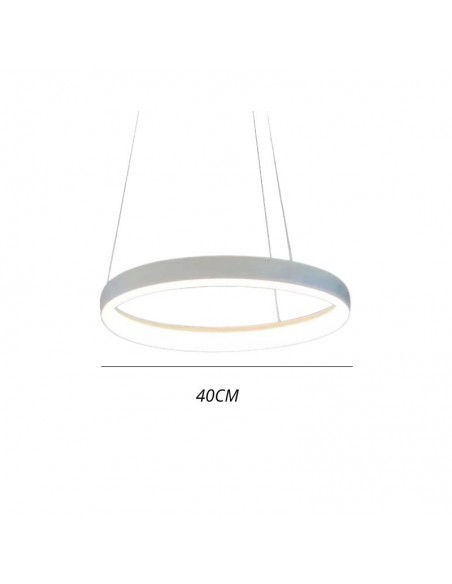 COLGANTE LED GERS 30W 3000K DIMMER 40CM BLANCO