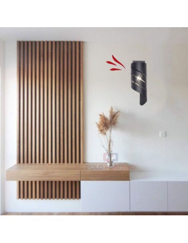 APLIQUE DIFUSOR CHAPA E27 NEGRO TUBULAR