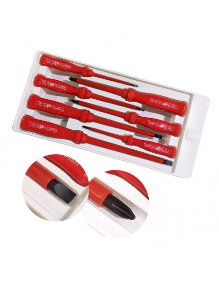 DESTORNILLADORES AISLADOS KIT 7 PIEZAS.