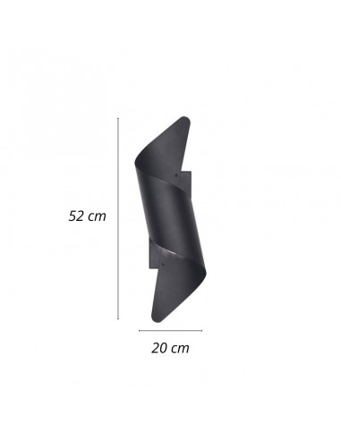 APLIQUE DIFUSOR CHAPA E27 NEGRO