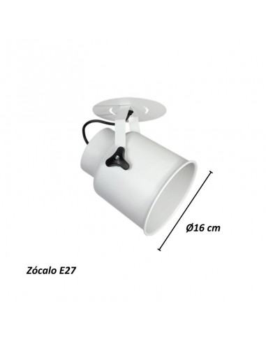 APLIQUE CABEZAL TRELEW E27 BLANCO TEXTURADO