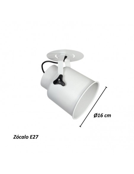 APLIQUE CABEZAL TRELEW E27 BLANCO TEXTURADO