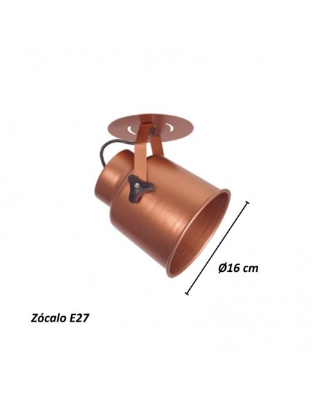 APLIQUE CABEZAL TRELEW E27 COBRE