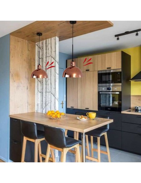 COLGANTE PAVODA 23CMS E27 COBRE