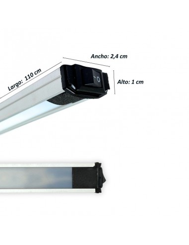 REGLETA BAJO ALACENA LED C/ INTERR ALUM 12W LUZ...