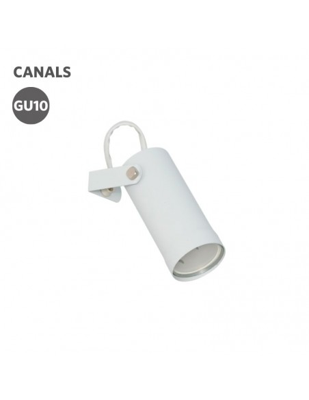 CABEZAL DICRO CANALS GU10 BLANCO TEXT Ø50X120