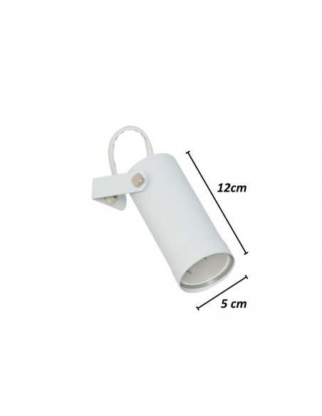 CABEZAL DICRO CANALS GU10 BLANCO TEXT Ø50X120