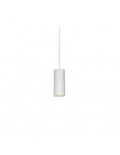COLGANTE TUBO CANALS 1 LUZ GU10 BLANCO TEXTURADO 12CM