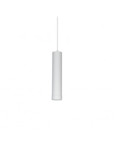 COLGANTE TUBO CANALS 1 LUZ GU10 BLANCO TEXTURADO 25CM