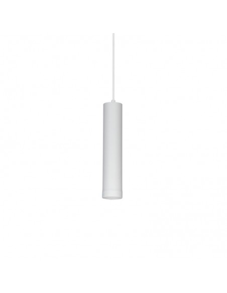 COLGANTE TUBO CANALS 1 LUZ GU10 BLANCO TEXTURADO 25CM