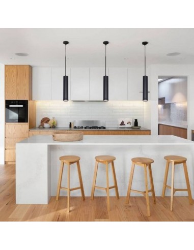 COLGANTE TUBO CANALS 1 LUZ GU10 NEGRO TEXTURADO...