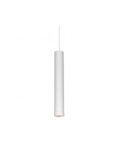 COLGANTE TUBO CANALS 1 LUZ GU10 BLANCO TEXTURADO 35CM