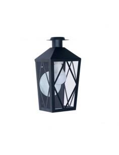 FAROL MONSERRAT CHAPA PARED NEGRO 14X30X12CM