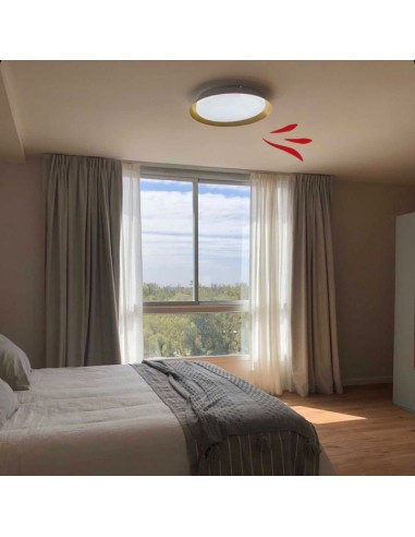 PLAFON LED BITZ 36W DIMIMER 58CM BLANCO ORO .